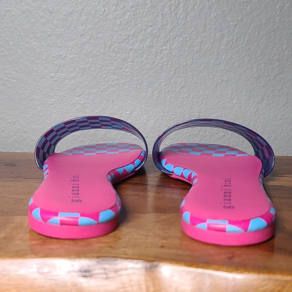 Gianni Bini Cobitwo Checkered Banded Square Toe Sandals - Picture 3 of 8